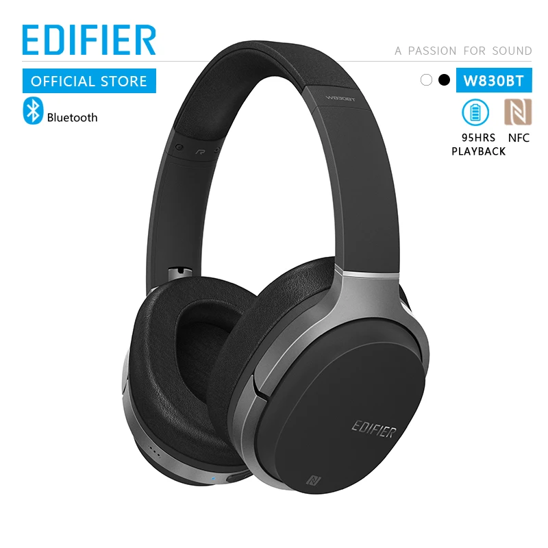 Pаспродажа EDIFIER W830BT беспроводные наушники Bluetooth v4.1 беспроводные наушники aptX codec NFC tech с 95 часами воспроизведения