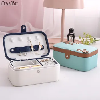 

NOOLIM Jewelry Organizer Packaging Box Casket Exquisite Makeup Case Cosmetics Beauty Storage Container Boxes Birthday Display