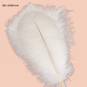 

Wholesale 100PCS White Ostrich Feather 35-40cm DIY Dress Party Decoration Natural Feather