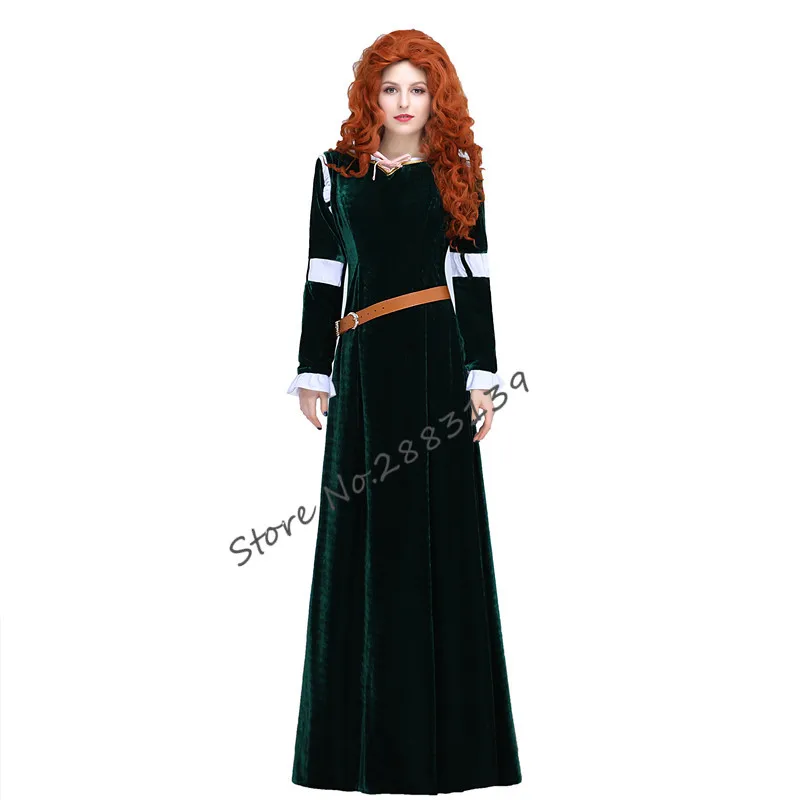 Disfraz de princesa Merida de película Brave legend para mujer adulta