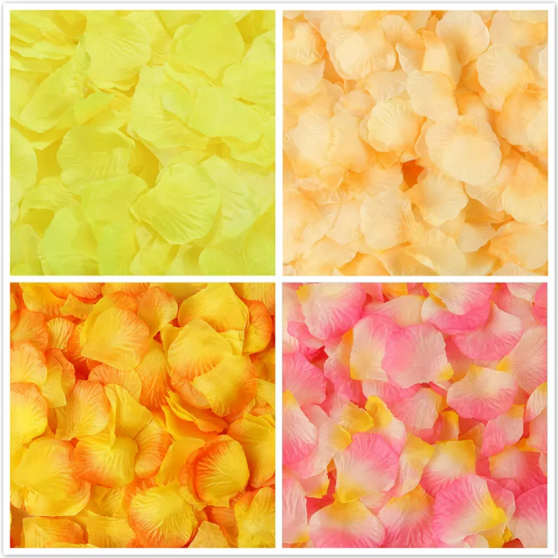 

100Pcs/Pack 5*5cm Artificial Flowers Simulation Rose Petals Decorations Wedding Marriage Room Rose Flower Gift