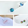 4Pairs Cute Bling Bling Cubic Crystal Stud Earring For Women Girls Rhinestone Earing With Stones Brinco Wedding Jewelry Gift 4