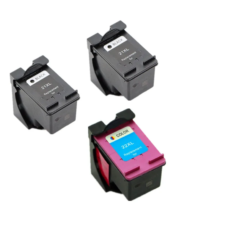 2 шт. черный 1 цветной чернильный картридж для HP 21 XL 22XL Deskjet 3915 3920 D1530 D1320 D1311 D1455 F2100