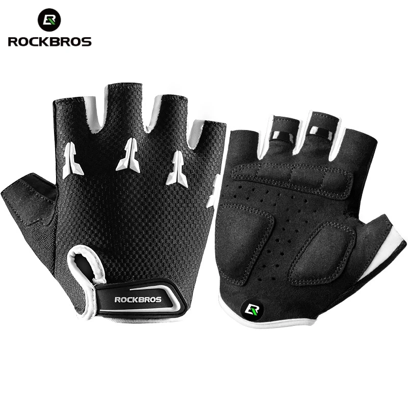 

ROCKBROS Cycling Bicycle Bike Children Half Finger Gloves Kids Anti-stock Breathable Gel Pad Boys Girl Bike Sports Gloves Mitten