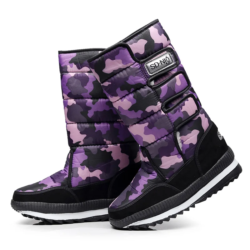 Northeast Winter Outdoor Tourist Snow Shoes Women's Thickened and Warm Shoes Slip-proof Boots Camouflage Multi-erotic Cotton Women's Shoes