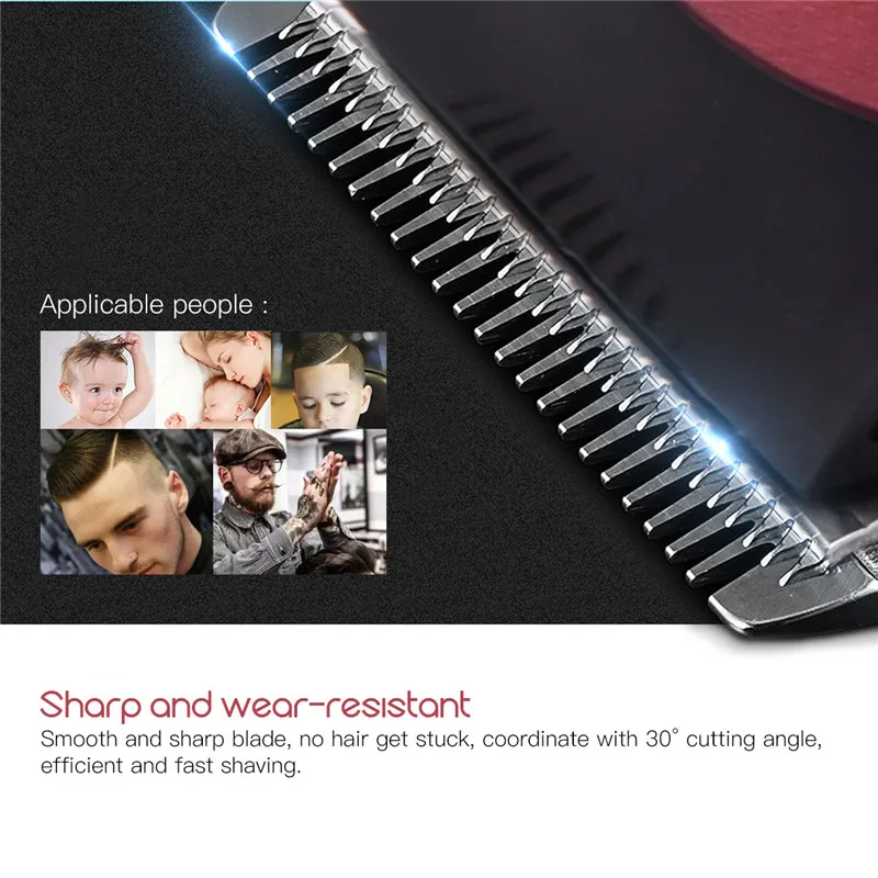 Профессиональная электрическая машинка для стрижки волос перезаряжаемая машинка для стрижки волос комплект острое лезвие триммер для волос для мужчин детский салон волос X37