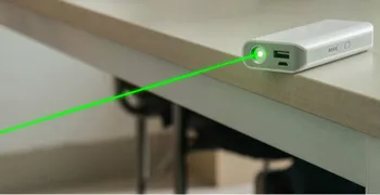 

New 10000mAh Laser Power Bank External Battery Pack Charger with Green Laser Pointer Light LED Indicator Mobile Phone Digital