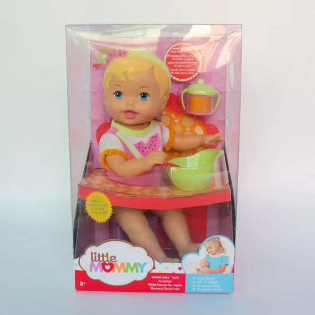 35cm little baby Little Mommy feeding baby doll take care pretend toy figure toyin Action & Toy