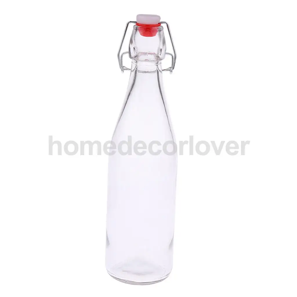 250ml 500ml 1000ml Glass Beer Brewing Bottle Flip Top Water Juice Bottle Wine Liquor Honey Storage Bottle 