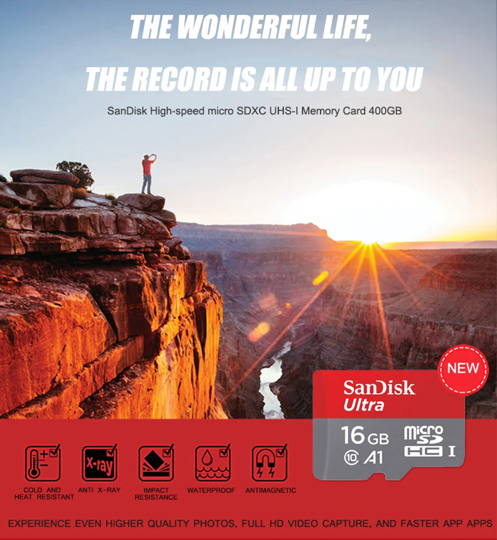 Sandisk-micro sd card memory card microsd tf cards usb flash pendrive pen drive usb 3.0 memory stick flash disk U3 U1 C10 4K A1 A2 V30 cf card 16GB 32GB 64GB 128GB 200GB 256GB 400GB (1)