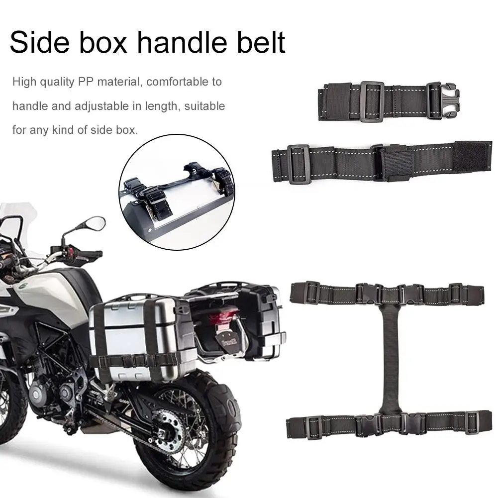 

Motorcycle Alloy Side Box Binding Belt Motorcycle Side Box Handle with Portable Rope Ribbon Side Handle