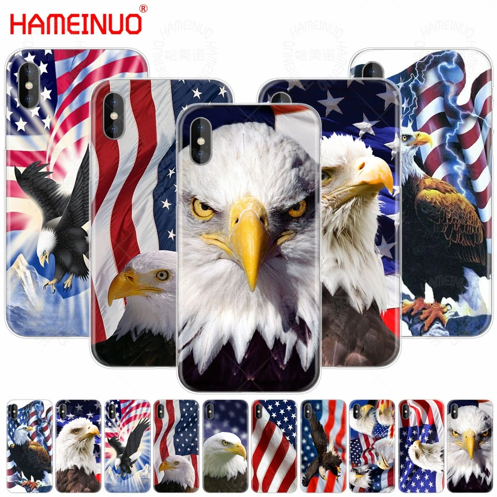 HAMEINUO Eagles флаг Соединенных Штатов Америки чехол для мобильного телефона iphone X 8 7 6 4