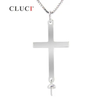 

CLUCI Cross Pendant Necklace made of Sterling Silver Necklace Pendant for Both Men and Women Jewelry Accessary DIY SP139SB
