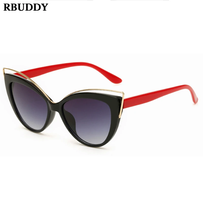 

RBUDDY Cateye Sunglasses Women Gradient Glasses Retro Cat eye Sun glasses lady Eyewear lunette de soleil okulary UV400