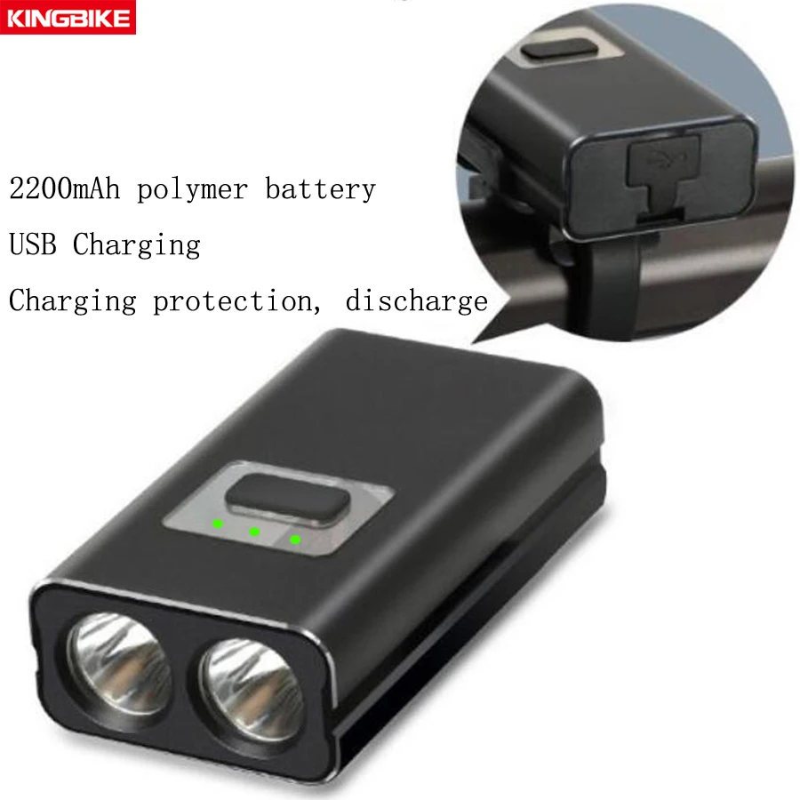 Discount BATFOX Bicycle Light  2*T6 LED bike front light usb rechargeable bicycle 6 model waterproof cycling lights led bike Accessory 2