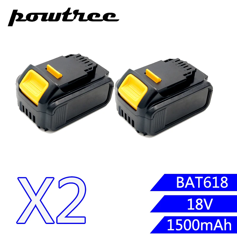 

2PACKS 1500mAh 18V BAT618 Li-ion Rechargeable Battery for BOSCH BAT609, BAT610, BAT611, BAT612, BAT618, BAT620