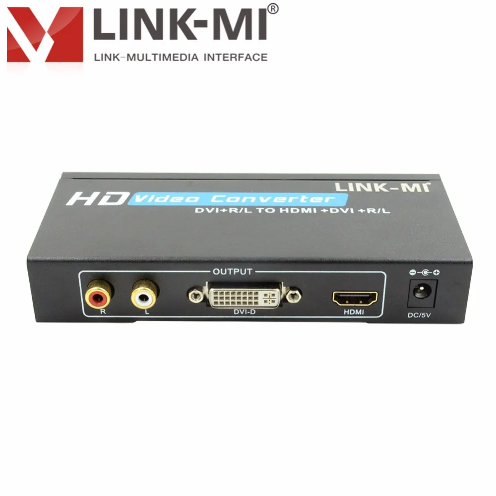 LINK MI DVI на HDMI/DVI конвертер поддерживает VGA видео высокой четкости 1080p с RCA аудио D к