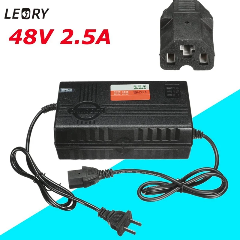  LEORY 48V 2.5A Electric Scooter Battery Charger Panterra PC Plug For 48V Lipo Electric E-bike Power