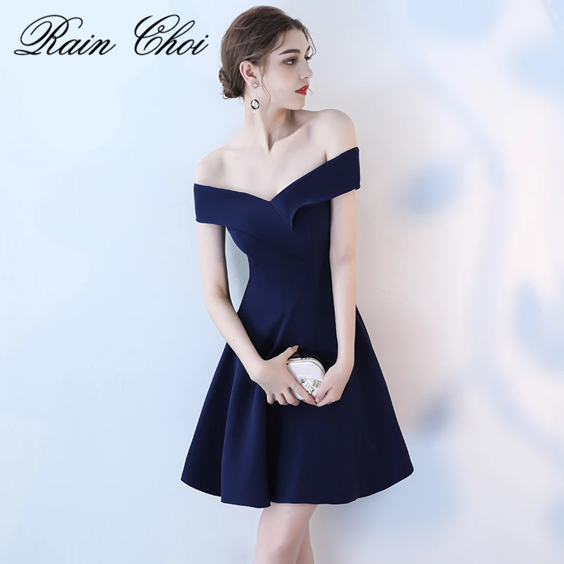 

vestido de noiva Short Wine Red Cocktail Gown Cheap Sexy Mini Evening Party Dress Navy Short Cocktail Dress