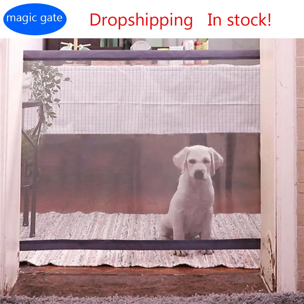 

Magic Pet Gate For Dogs The Ingenious Mesh Safe Guard and Install Anywhere Pet Dog Safety Enclosure Dog Gate Dog Fences