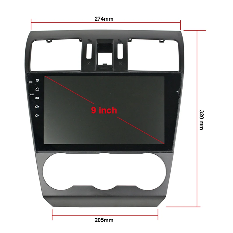 Sale Blchc 2Din Octa Core Android 6.0 Car DVD Stereo for Subaru WRX 2014 2015 2016Auto Radio GPS Navigation Capacitive Screen 1