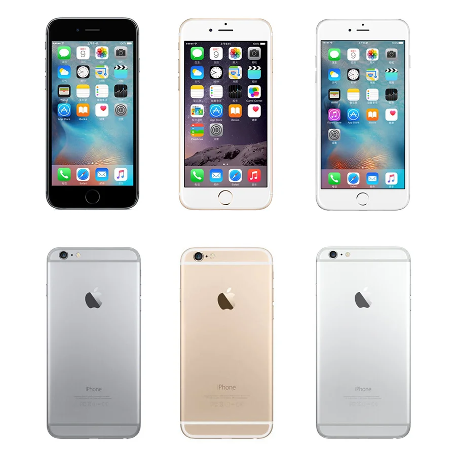 Разблокированный Apple iPhone 6 на базе IOS Dual Core 1,4 GHz, 1GB Оперативная память 16 Гб/64/128 ГБ Встроенная память 4,7 дюймов 8,0 МП Камера 3g WCDMA 4 аппарат не привязан к оператору сотовой связи для б/у мобильных телефонов