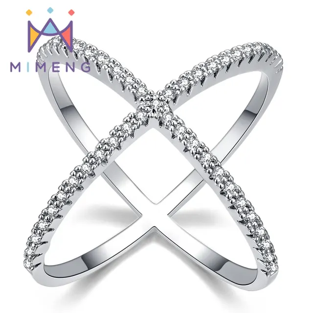 X shape Cross Ring New Design Ring for Women Filled with Zirconia Newest Design X shape Cross Ring New Design Ring for Women Filled with Zirconia Newest Design