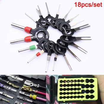

New 18 Pcs Car Wire Harness Plug Terminal Extraction Pick Connector Pin Remove Tool Set