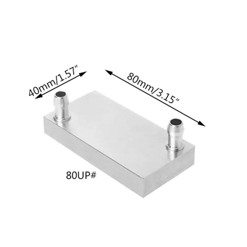 40*120 мм Основной алюминиевый блок водяного охлаждения система теплоотвода для ПК ноутбука ЦП - Цвет лезвия: 80UP