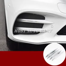 Per Benz Classe C W205 S205 ABS Paraurti Anteriore Griglia di Copertura Della Luce di Nebbia Trim 2019 4 pcs