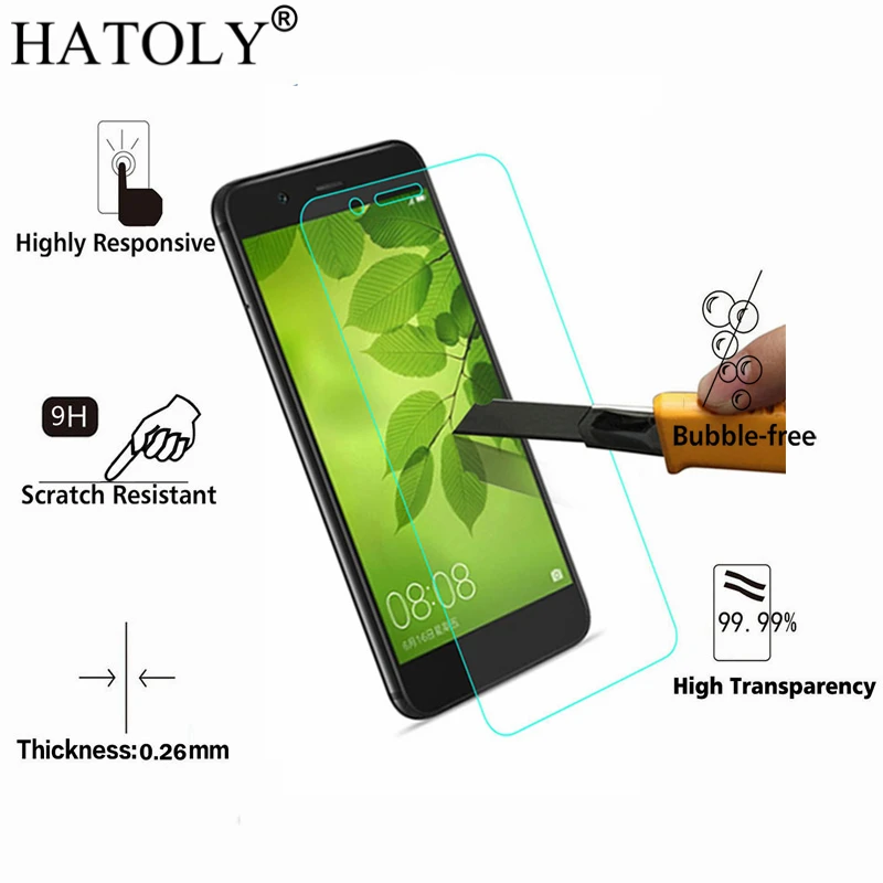 

2PCS Tempered Glass For Huawei Nova 2 Ultra-thin Screen Protector for Huawei Nova 2 Protective Film Huawei Nova 2 Glass HATOLY