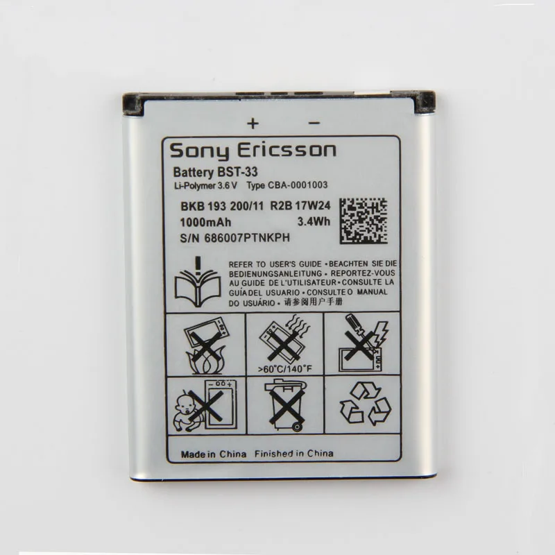 Pessimistisch stewardess seinpaal Original Sony Bst-33 Phone Battery For Sony Ericsson K790i K800 K800i K810  K810i K530 K550 K630 K660i K790 1000mah - Mobile Phone Batteries -  AliExpress