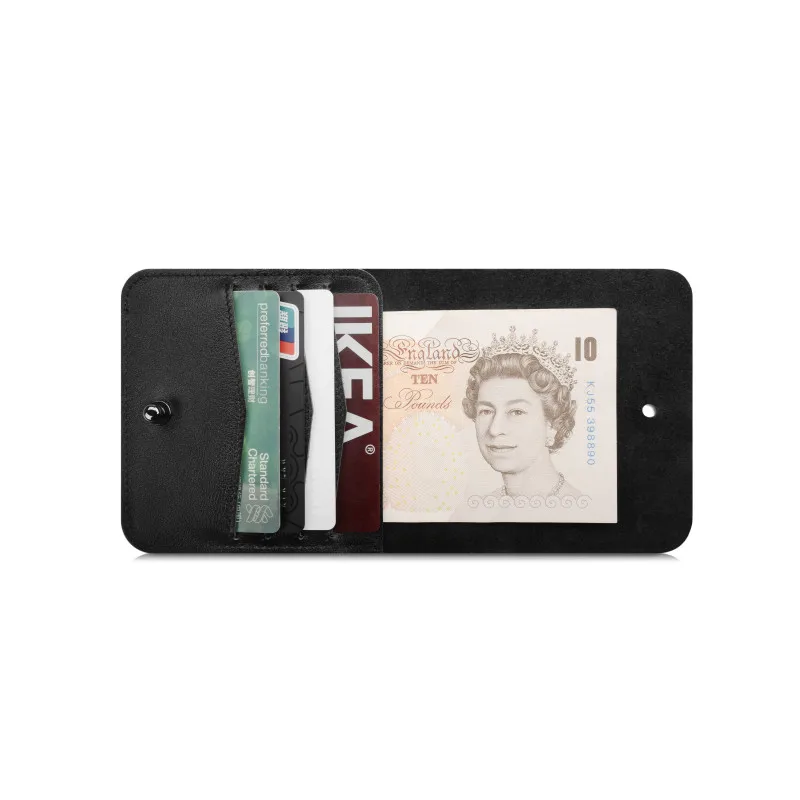 

Men's ultra-thin wallet mini folding wallet wallet handmade creative small money chuck layer of leather