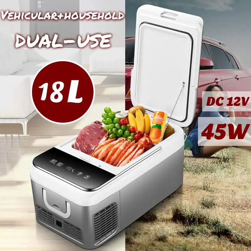 DC 12V 240V Car Refrigerator Freezer Cooler 18L Car Fridge Compressor for Car Home Picnic Refrigeration Freezer -20~10 Degrees
