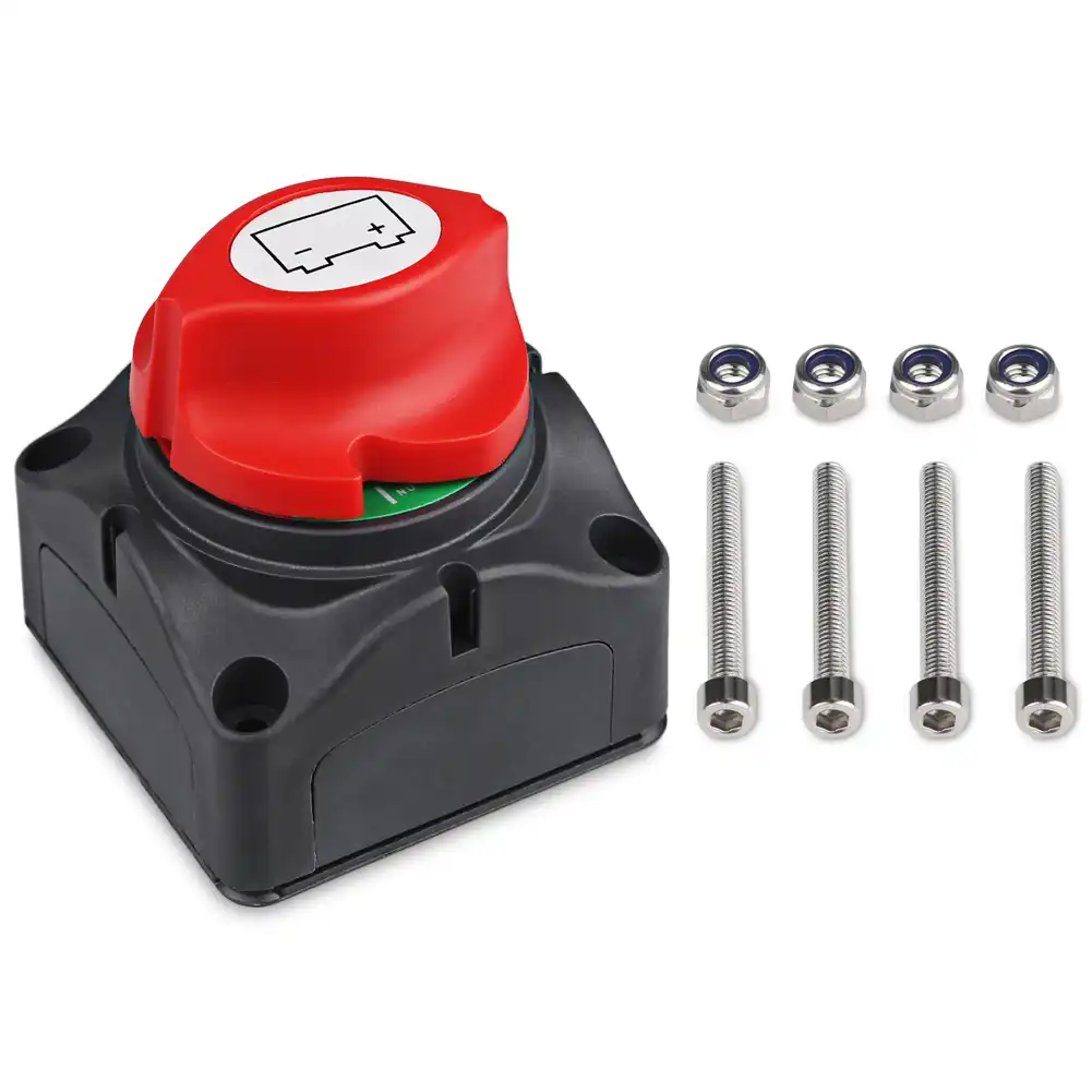 Elitezip Battery Disconnect Switch Cut Off 12V-24V Battery Isolator Master Disconnect Power Cut Off for RV Truck Car Vehicle and Boat