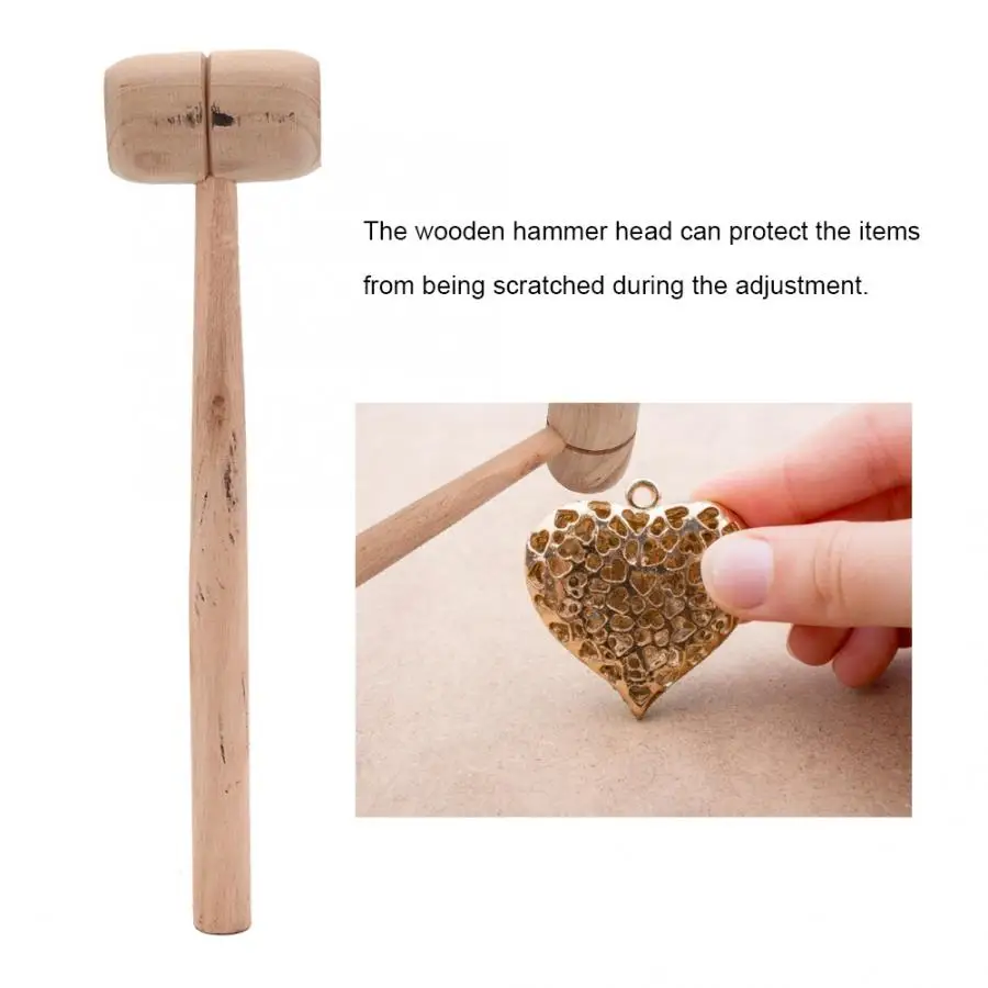 DIY Jewelry Tool Wooden Hammer Jewelry Repairing Making Tool for Gold Silver Platinum Jewelry Hammer Accessories for Jewelers j