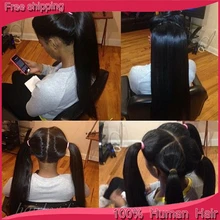 2016 Silky Straight Full Lace Human Hair Wigs With High Ponytail Peruvian Lace Front Wig Virgin Hair Wigs For Balck Women