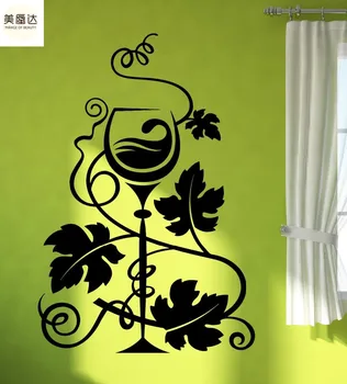 

Wall Sticker Vinyl Decal Wine Grapes Winemaking Decor Kitchen for Furniture Window Plastic Pattern Modern LIPC Mirage of Beauty
