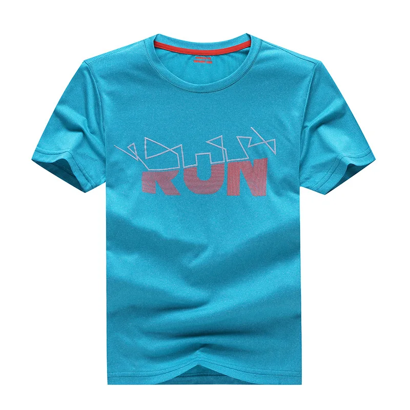 Summer Outdoor Fast Drying Elasticity Hygroscopic Anti-UV Printed Boys T-shirts Sports Function Children Top Tees For 120-170cm