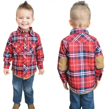 Мальчиков девочкам британской клетчатой рубашке, дети, осень- весна хлопок лондон стиль рубашку детей снизу надеть блузку