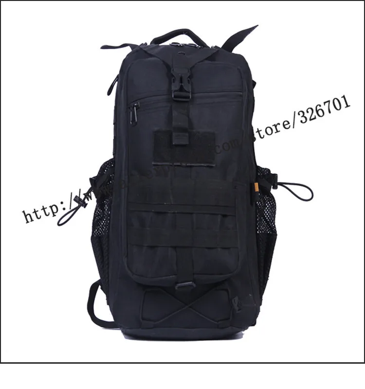 3p мужской рюкзак для ноутбука в Военном Стиле Водонепроницаемая нейлоновая сумка многофункциональные походные рюкзаки камуфляжная дорожная сумка - Цвет: Black