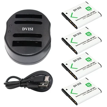 

4 Pcs NP-BN1 NP BN1 Rechargeable Battery+USB Dual Charger for SONY DSC TX9 WX5 TX7 W390 W380 W350 W320 W360 QX100 W370 W730 W150