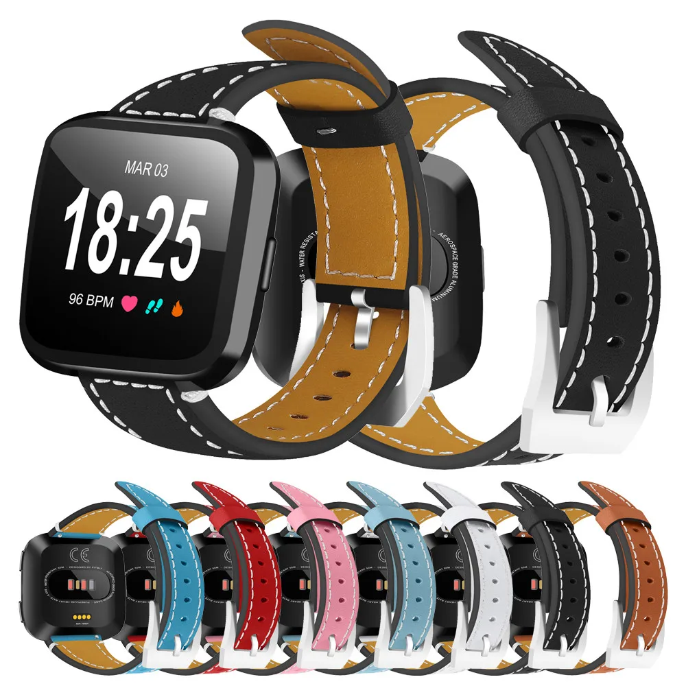 Buy For Fitbit Versa Watch strap Replacement Leather