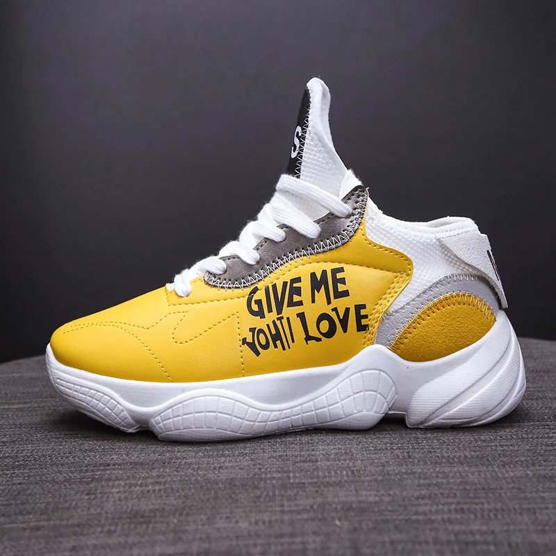 sneakers white yellow