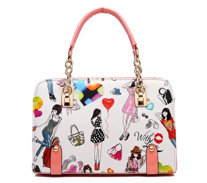 

ONEFULL shoulder bag women new summer chain beautiful women print shoulder bags casual leisure handbag