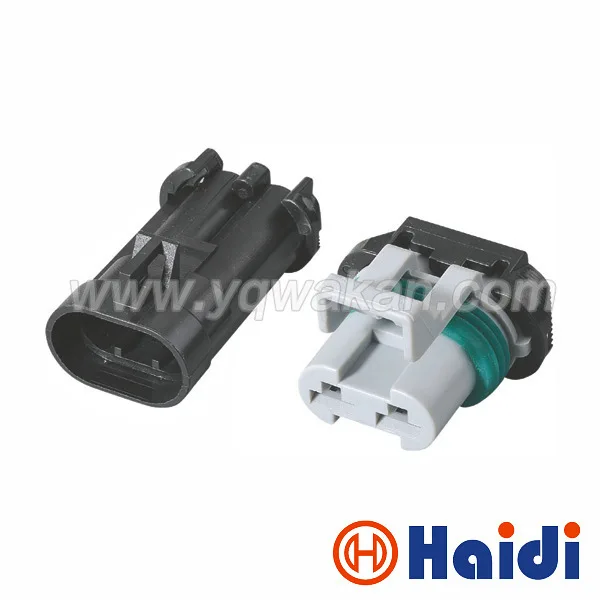 Free shipping 2sets 2pin delphi plastic radiator connector, electric