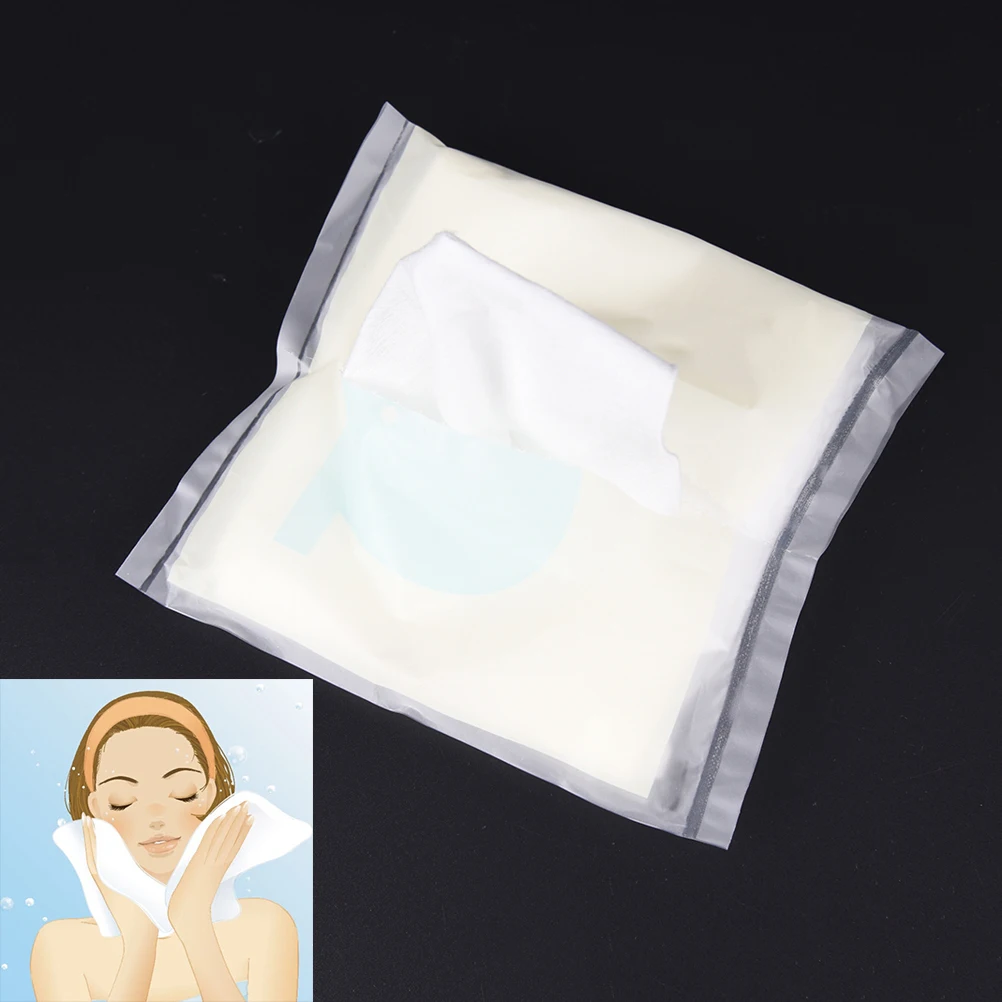 10Pcs/Bag Disposable White Natural Cotton Soft Towels Makeup Facial