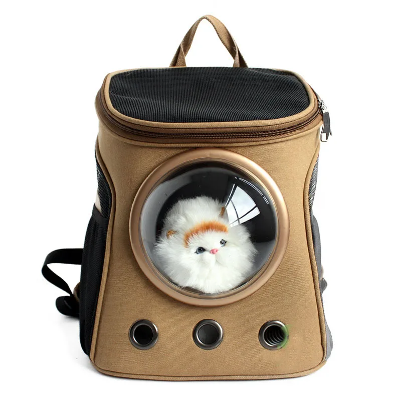 High Quality Canvas Space Capsule Car Cat Backpack Bubble Window for Kitty Puppy Small Dog Carriers Crate Outdoor Travel Bags5