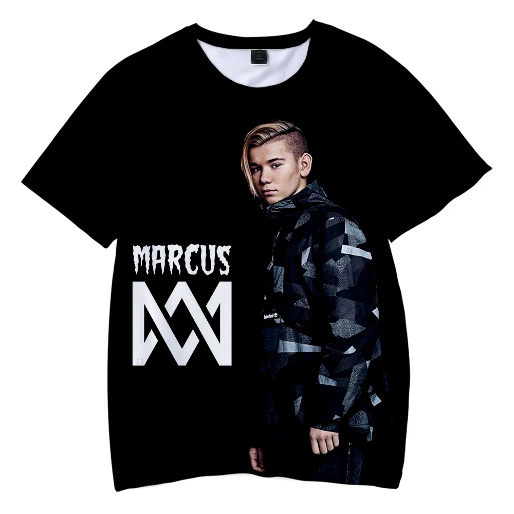 Детские футболки с 3D принтом Marcos & Martinus модные летние коротким рукавом