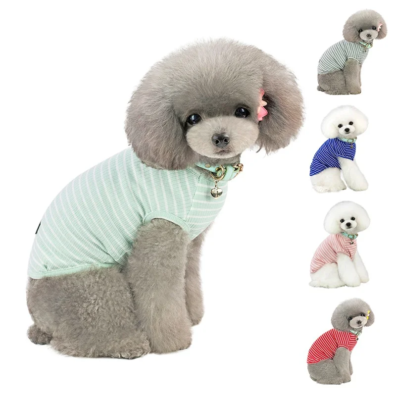 

Hip Hop Breathable Teddy T-Shirt Dog Summer Vest Cotton Pet Clothes For Small Dogs Chihuahua Clothing For Puppy Outfits